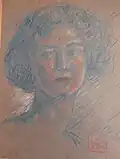 Figure Study 23, by LVG, pen and charcoal, Goriansky Family Collection