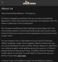 LX.com about page as of August 1, 2023