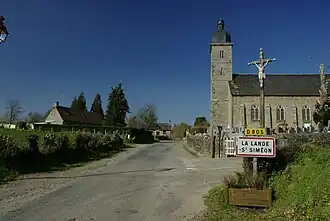 The church in La Lande-Saint-Siméon