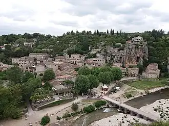 A view of Labeaume on the Beaume River