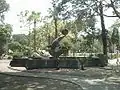A dolphin sculpture