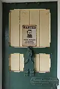 Old police cell door, April 2022