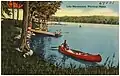 Paddlers on the lake