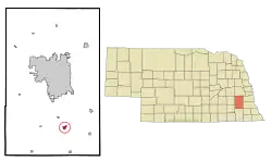 Location of Hickman, Nebraska