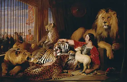 Isaac van Amburgh and his Animals by Edwin Landseer