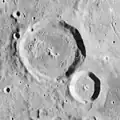 Lavoisier B (smaller) and E (larger) craters, north of Lavoisier