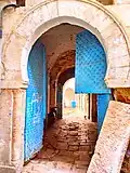The entrance door of the fondouk