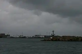 Leaving the marina and entering Peterhead Bay.