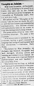 1893 article on Aronsohn