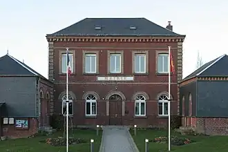 The town hall in Les Trois-Pierres
