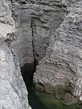 Limestone cliff near the primitive campground