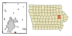 Location of Ely, Iowa