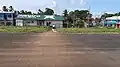 When safe, pedestrians can cross the runway by foot. Access is by unlocked gate