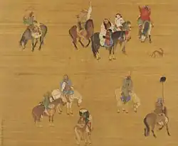 Yuan Khubilai On The Hunt(Partial), Top right (1280 C.E.)