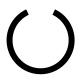 Hollow circle with a gap at the top