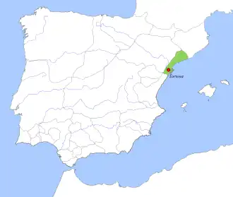 Taifa Kingdom of Tortosa, c. 1037.