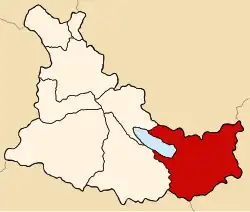 Location of Layo in the Canas province