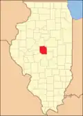 In 1845, a portion of Dewitt County was ceded to Logan, bringing it to its current size