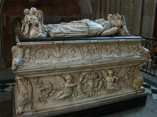 Fully Renaissance monument to the children of Charles VIII, 1506, Saint-Gatien, Tours