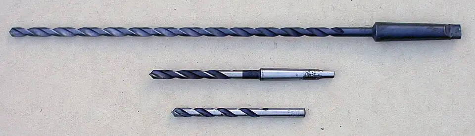 11⁄32&nbsp;in (8.7313&nbsp;mm) drill bits - long-series morse, plain morse, jobber