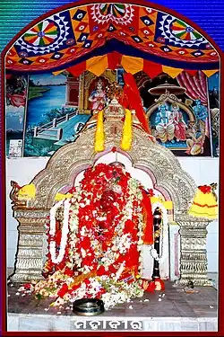 Lord Mahaveer (Hanuman) inside the Mahaveer temple at Daspalla, Nayagarh