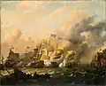 Battle at Texel, August 1673 by Ludolf Bakhuysen