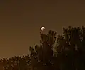 Wide Angle view from Minneapolis at 3:35 UTC, near greatest eclipse