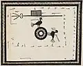 Two doves standing on a wellspring (aina)