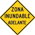 W8-18 Flood zone ahead