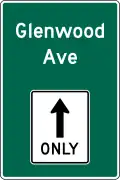 D15-1 Combination lane use/destination with street name