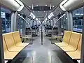 Longitudinal seating at the gangways