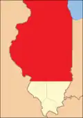 Madison County between its creation in 1812 and 1815, extending north to Lake Michigan and the border with Rupert's Land