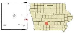 Location of St. Charles, Iowa