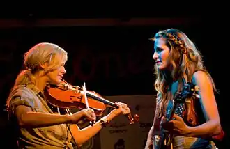 Maguire, left, and Robison, right, performing at Antone's, SXSW, Austin, Texas, March 17, 2010
