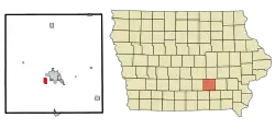 Location of Beacon, Iowa