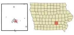 Location of University Park, Iowa