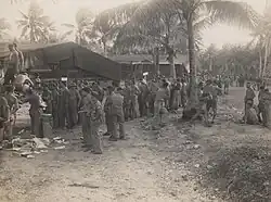 The first mail call in almost three months for Marine Aircraft Group 45, 1944