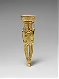 Male figure/tunjo (Muisca); 10th–mid-16th century; gold; height: 14.9&nbsp;cm; Metropolitan Museum of Art
