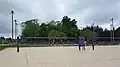 LSU Tigers beach volleyball court at Mango's
