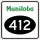 Provincial Road 412 marker