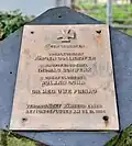 Inscription to the misfortune of 5 November 1994