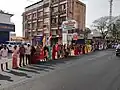 People standing on the road