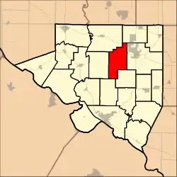 Location in Randolph County
