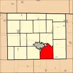 Location in Stephenson County
