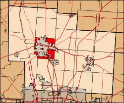 Location of Delaware Township in Delaware County