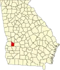 State map highlighting Webster County