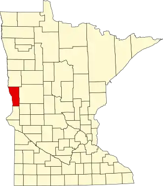 State map highlighting Wilkin County