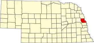 Eastern edge of state, about the middle north-south