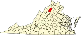 State map highlighting Page County