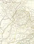 Map of the Punjab or "Country of the Sikhs" in 1782 by James Rennell